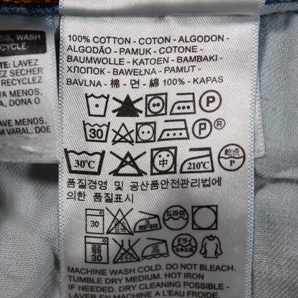 Levi’s 511 Jeans Mens 32x34 Blue Slim Fit Distressed Ripped - Picture 11 of 11